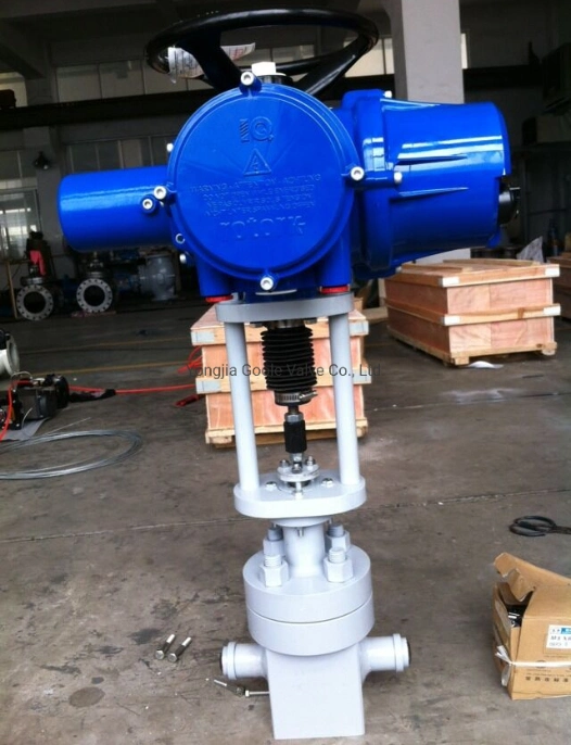 Electric Actuated Forged Steel Square Body Single Seat Globe Control Valve