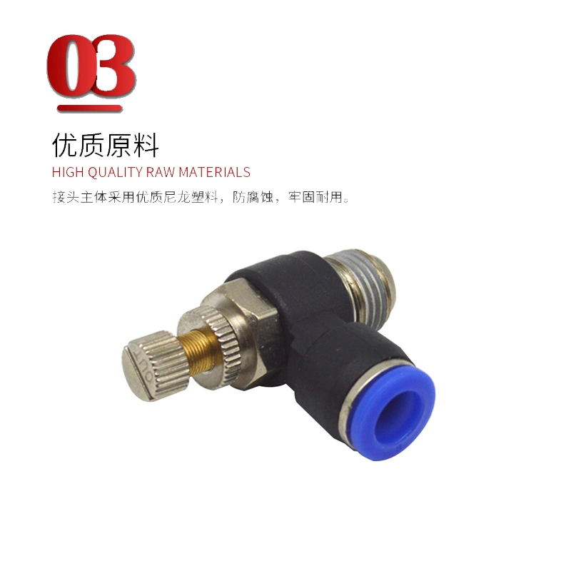 One Way Pneumatic Throttle Speed Control Valves SL (SC) Plastic One Touch Quick Flow SL Flow Control Fitting Pneumatic