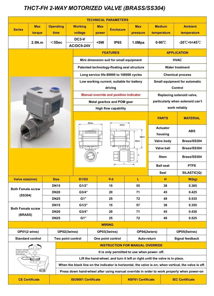 Electric Operation Pneumatic Ball Butterfly Control Motorized Diaphragm Motor Actuator