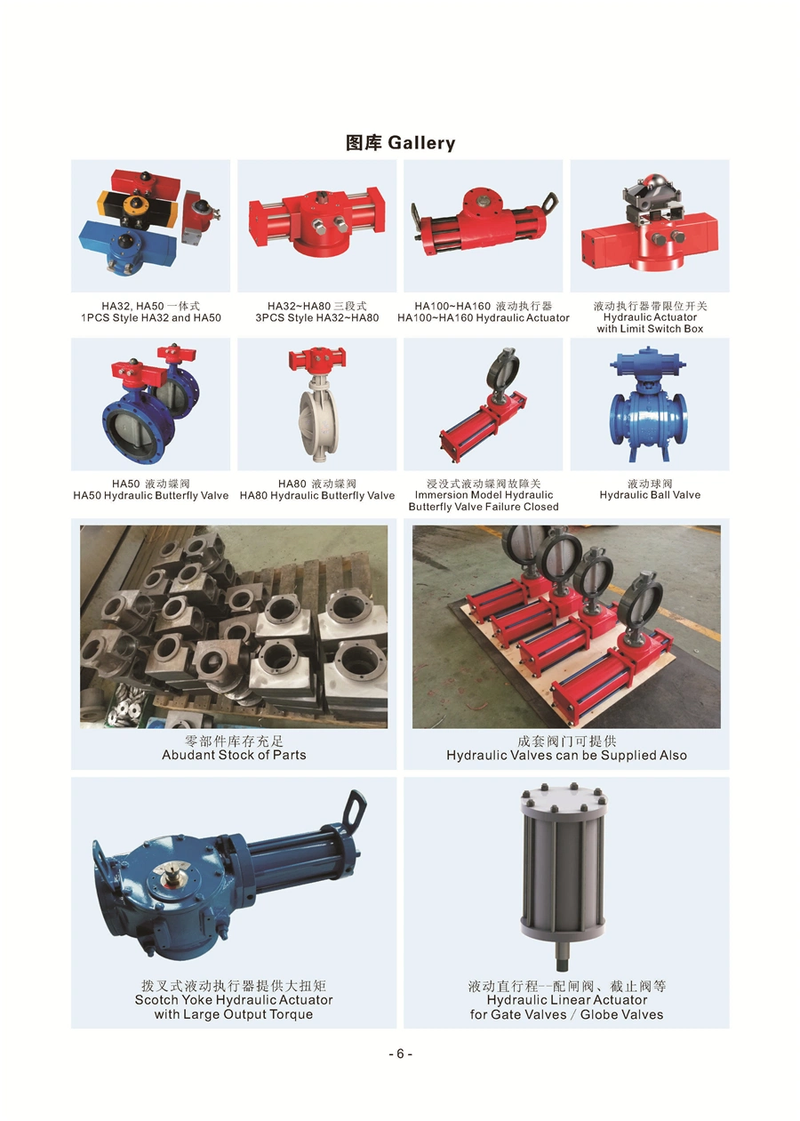 Electro-Hydraulic Actuator (spring return) Single Acting with Butterfly Valve
