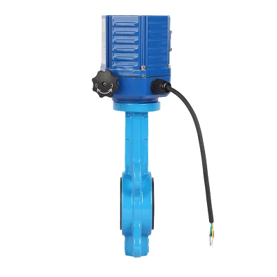 Fábrica de Alto rendimiento Precio DN65 Motor eléctrico operado Hierro dúctil Válvula de mariposa accionada de tipo lengüeta