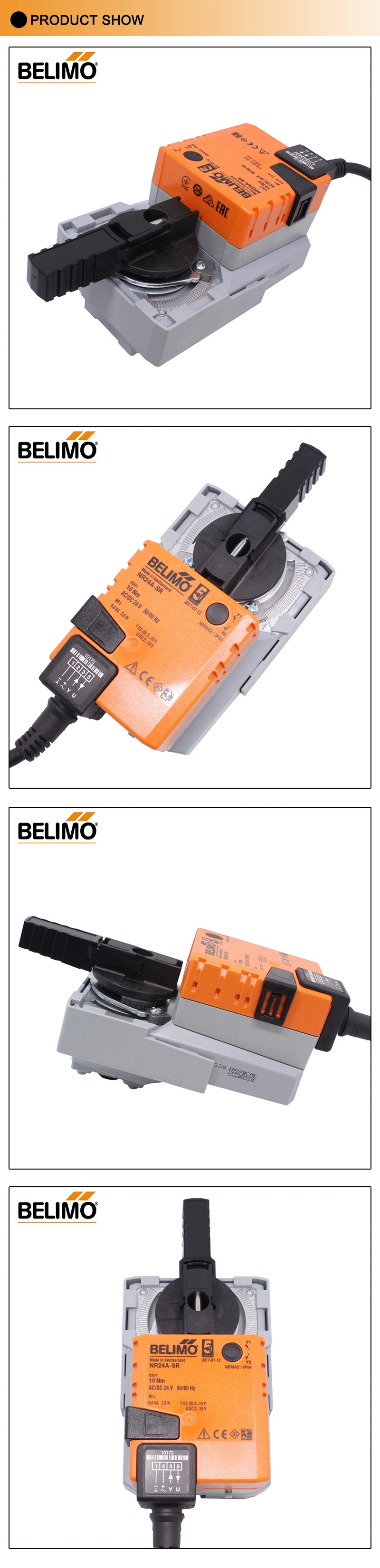 Belimo Nr24A-Sr AC24V DC24V Modulating Rotary Actuator for Ball Valves