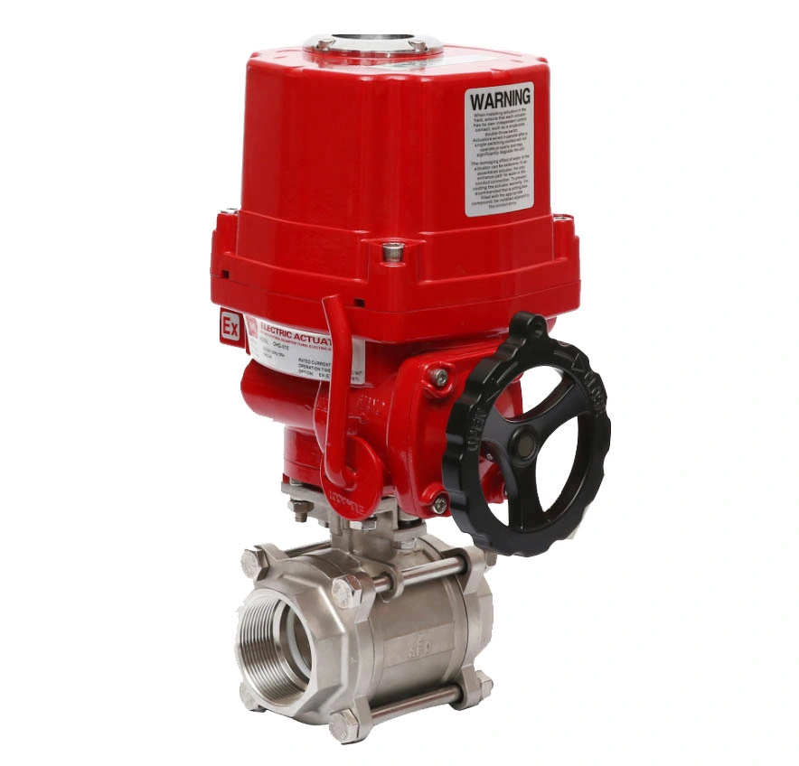 CF8 3PC 220VAC/24VDC/110VAC/380VAC on off Modulating Type Motorized Ball Valve/Electric Actuator Ball Valve Manufacturers Q911f-16p DN32