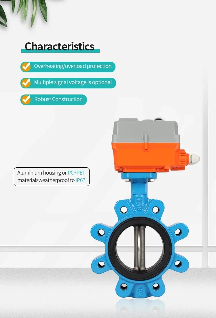 Motorized Control Valve 3inch 6 Inch 10 Inch Motor Driven Epem Seat Marine Butterfly Valve