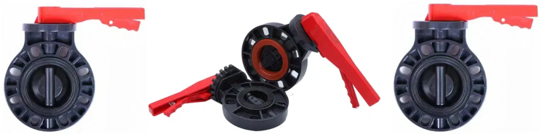 Premium UPVC Manual Control Flange Butterfly Valve Plastic Worm Gear Flanged Wafer Handle with PVC Electric/Pneumatic Actuation