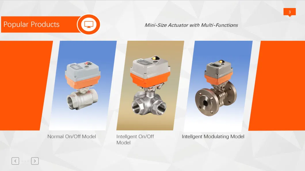 2in UPVC AC220V Intelligent Modulating Motor-Driven Three Way Flow Control Valve