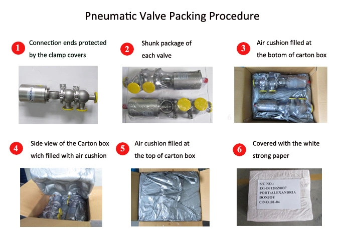 3A Certified Sanitary Stainless Steel Air Actuated Globe Valve with Control Unit