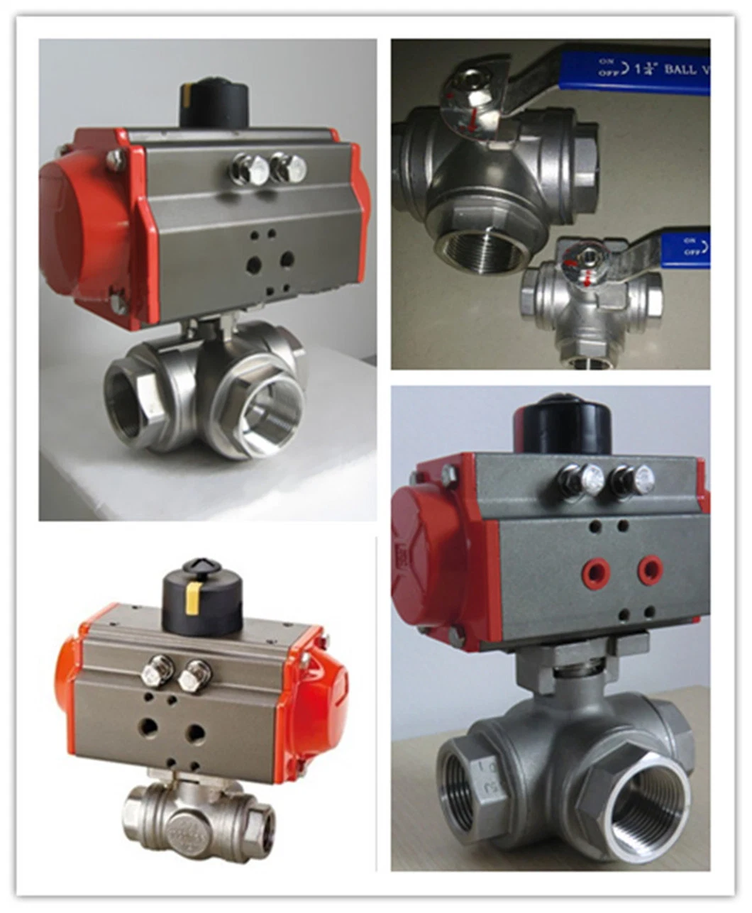 Stainless Steel/Carbon Steel CF8m ISO5211 Top Flanged/Mounting Pad 150lb/10K/Pn16 Pneumatic/Electric Drive/Motor Driven/Actuator 2PC Ball Valve