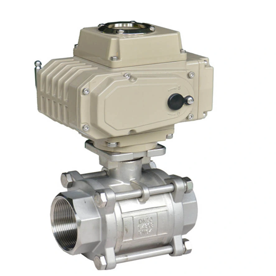 CF8 3PC 220VAC/24VDC/110VAC/380VAC on off Modulating Type Motorized Ball Valve/Electric Actuator Ball Valve Manufacturers Q911f-16p DN32