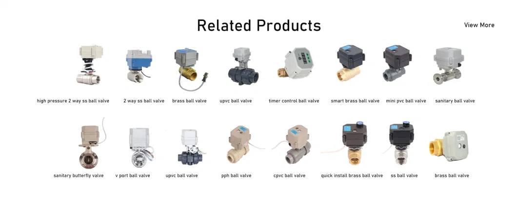 2 Way DN15 Stainless Steel Bsp NPT Motorized Flow Control Valve Electric Actuator Ball Valve DC5V DC12V