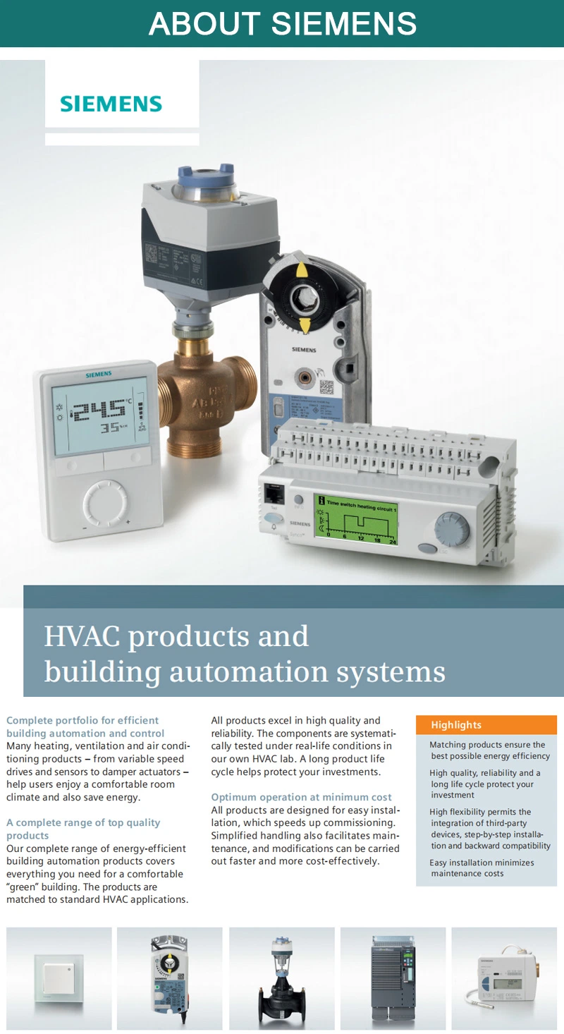Siemens Air Damper Actuators Rotary Version, Electric Motor-Driven Actuators Modulating, AC24V, Glb161.1e