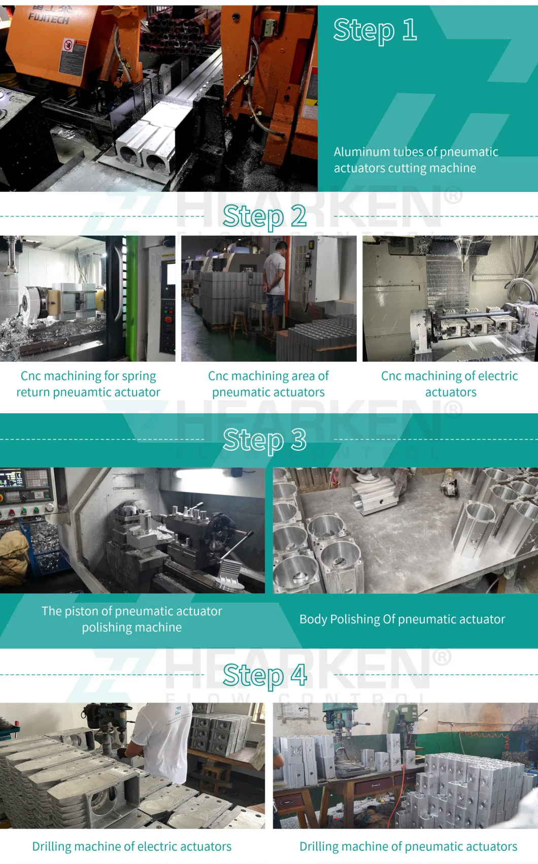 Customized Blue Rack and Pinion Quarter Turn Pneumatic Valve Actuator