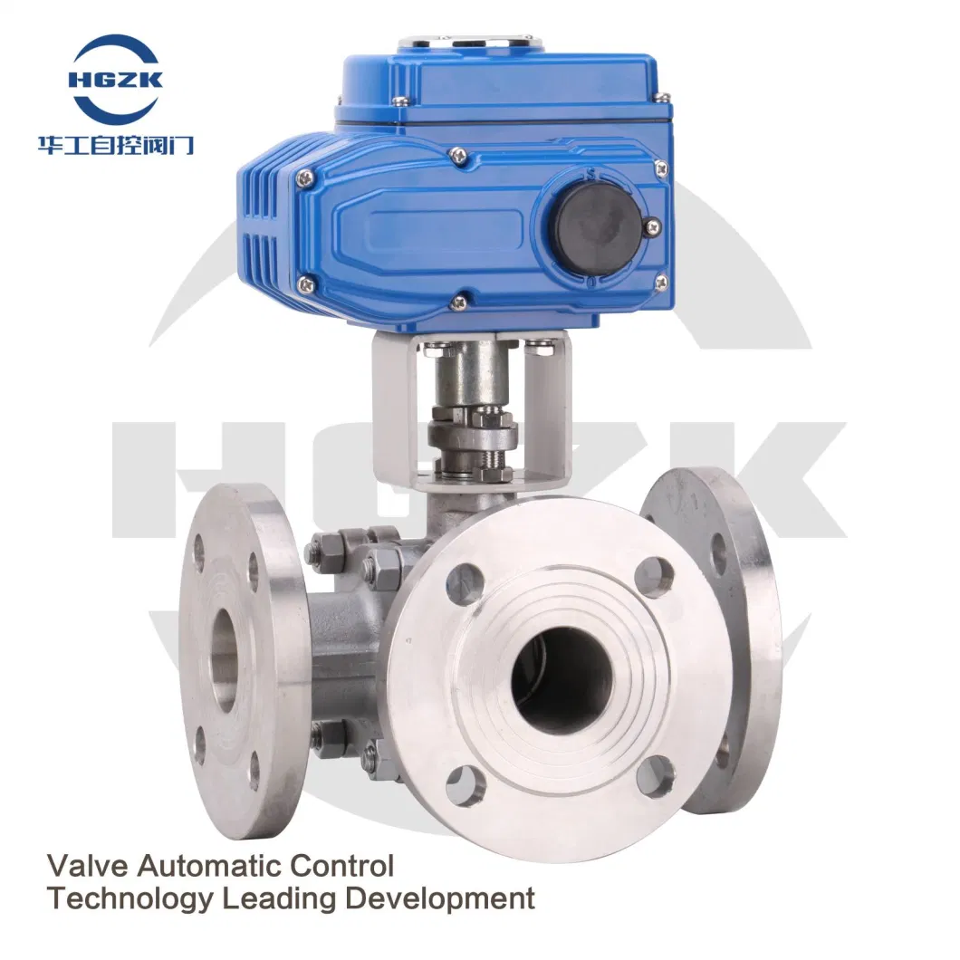 DN50 Motor Actuated 3 Way Flange Valve