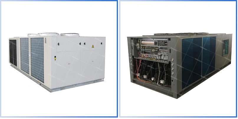 Commercial Industrial Air Cooled DC Inverter Type Rooftop Packaged Central Air Conditioner with Hitachi Inverter Scroll Compressors