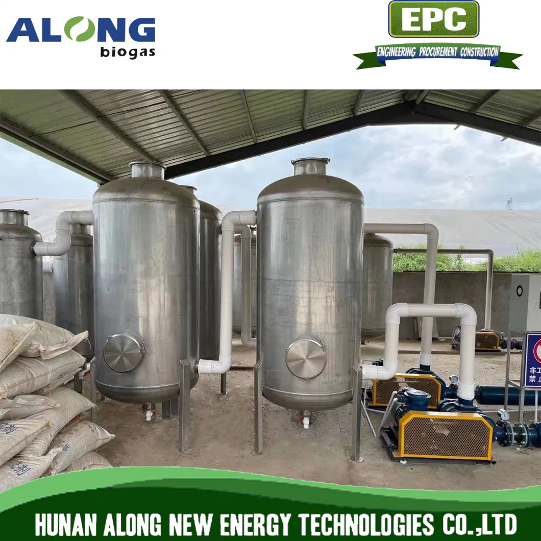 20~500m3/H Biogas Pre-Treatment System Desulfurization Dehumidification Scrubber Tower System