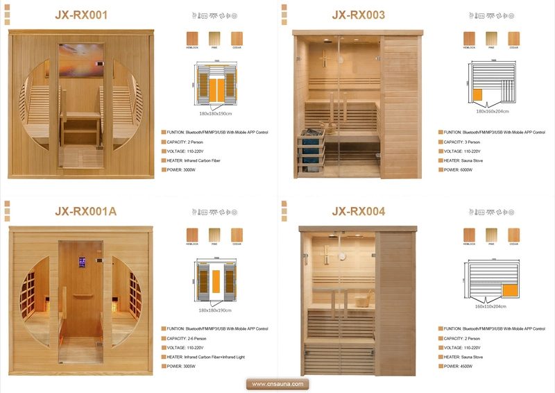 Home Combined Cabin Dry Steam Sauna Room