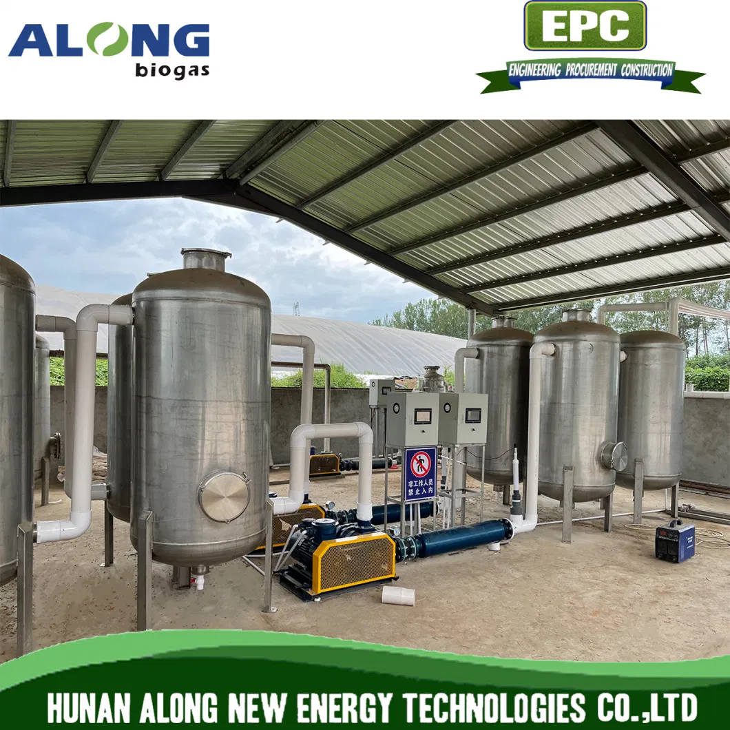 500m3/H Biogas Desulfurization Dehumidification Scrubber Tower System