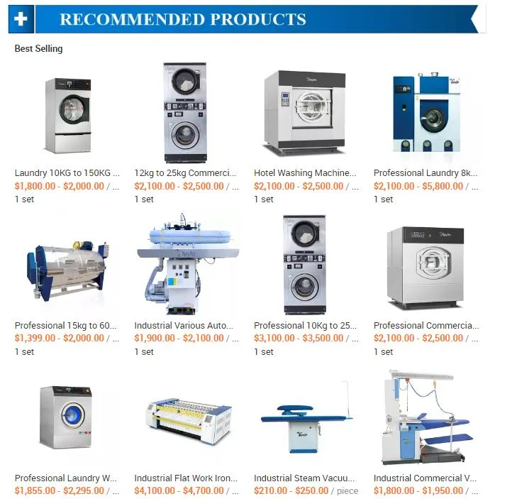 30kg Laundry Commercial Washing Machines Equipment (washer extractor dryer etc.)