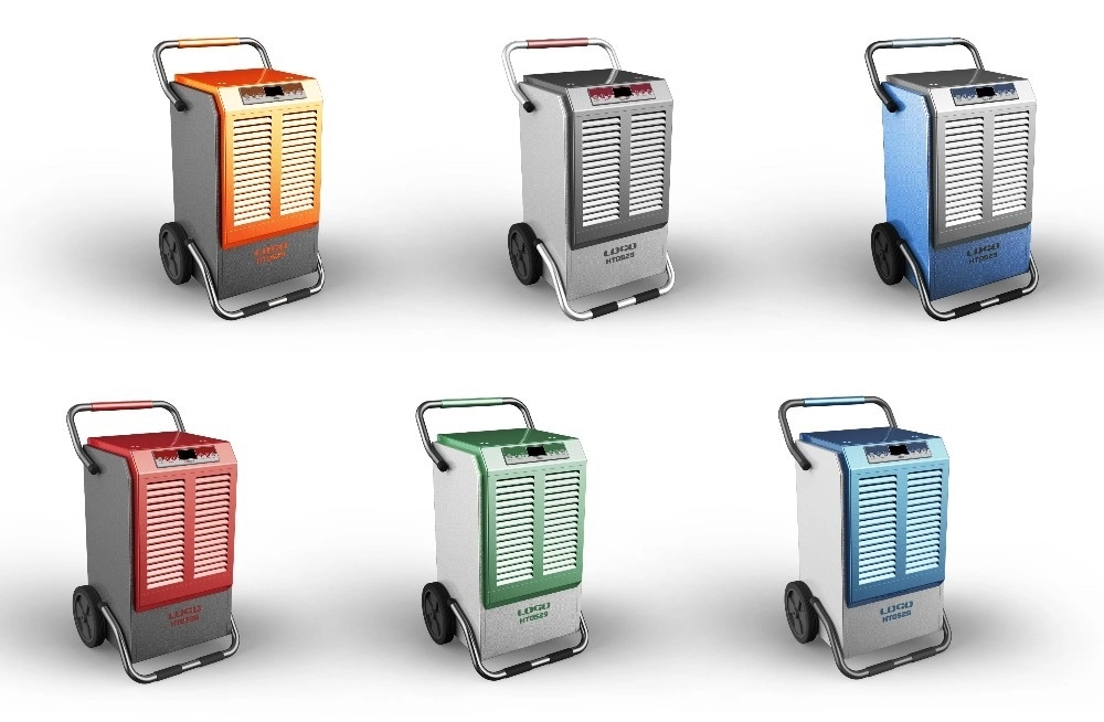 Commercial Portable Dehumidifier Big Dehumidifying Capacity 130L/Day R410A Refrigerant ETL Certified