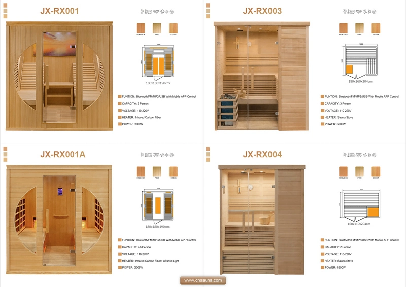 Made in China Dry Wooden Infrared Sauna Room Wholesale