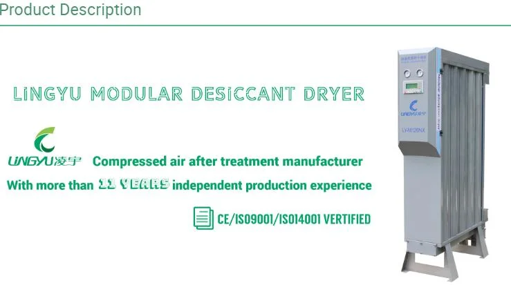 Lingyu Brand High Quality -20c -40c Dew Point Heatless Adsorption Dryer Desiccant Air Compressor Air Dryer System