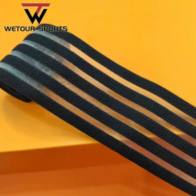 4.2cm White Black Elastic Power Band Moisture Wicking Ribbon Stripe for Cycling Sportswears