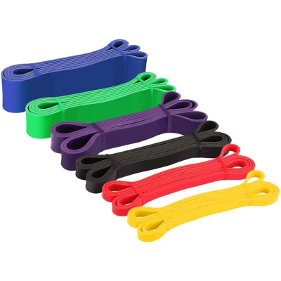 8PCS Resistance Exercise Loop Bands for Home Fitness, Strength Training, Physical Therapy, Natural Latex Workout Bands