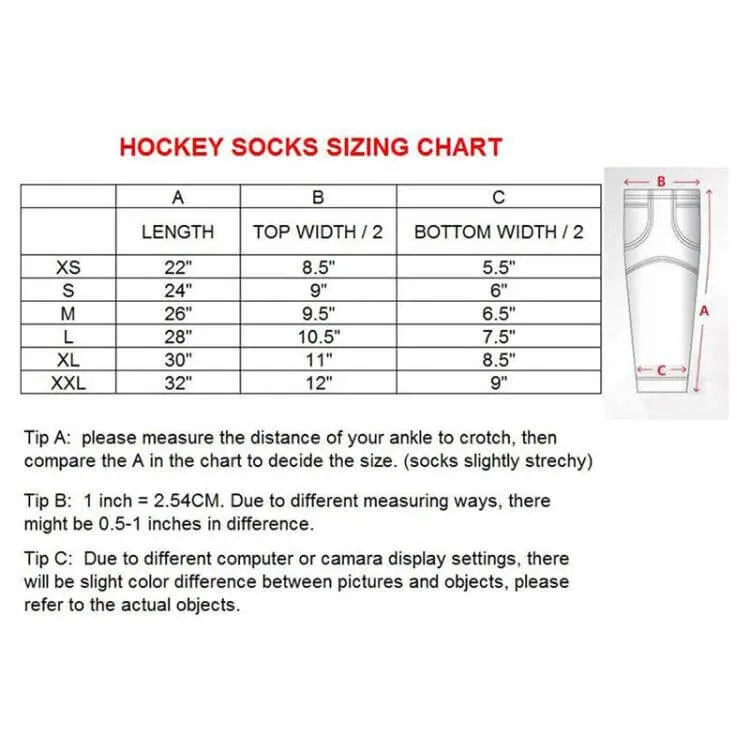 Knit Youth/Mens/Seniors Multiple Colors Resistant Funky Skate Ice Hockey Socks