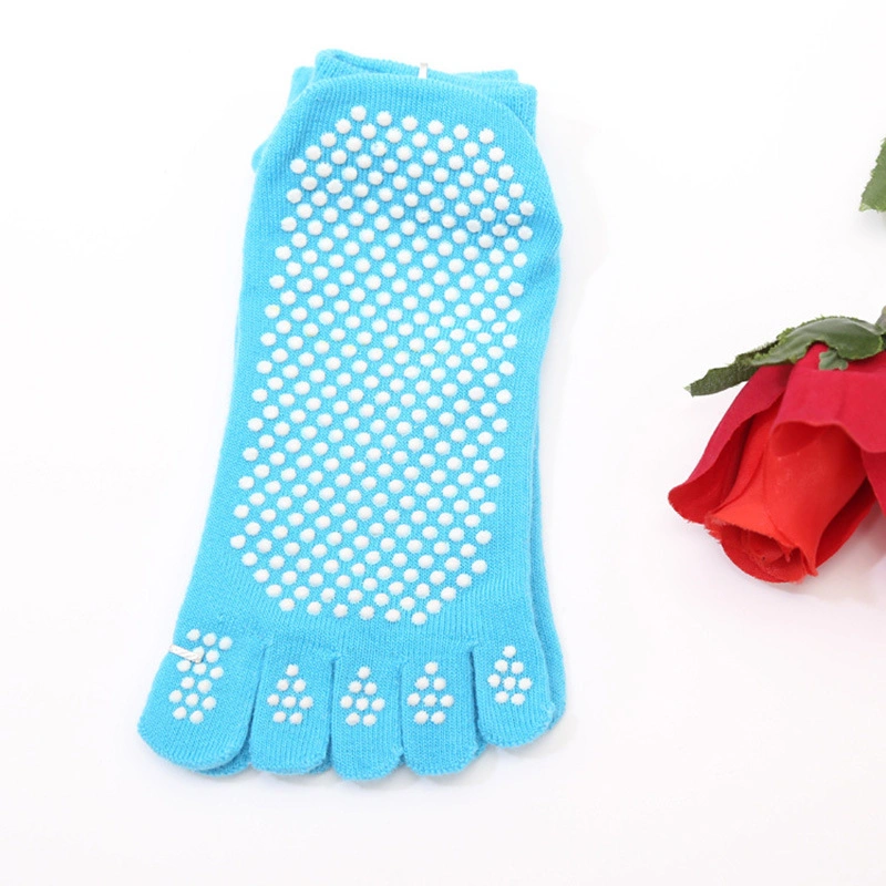 Non-Skid Five Toe Socks Yoga Anti-Slip for Women with Grips Ci13011