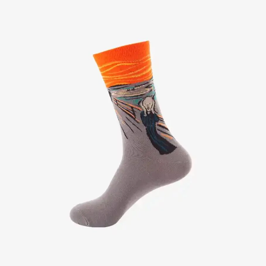 Wholesale Fashion Cotton Crew Socks Custom Mens Fun Design Socks Pattern Logo Quality Socks