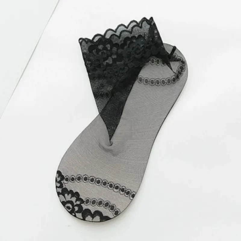 New MID-Calf Cotton Sole Lace Women Short Socks