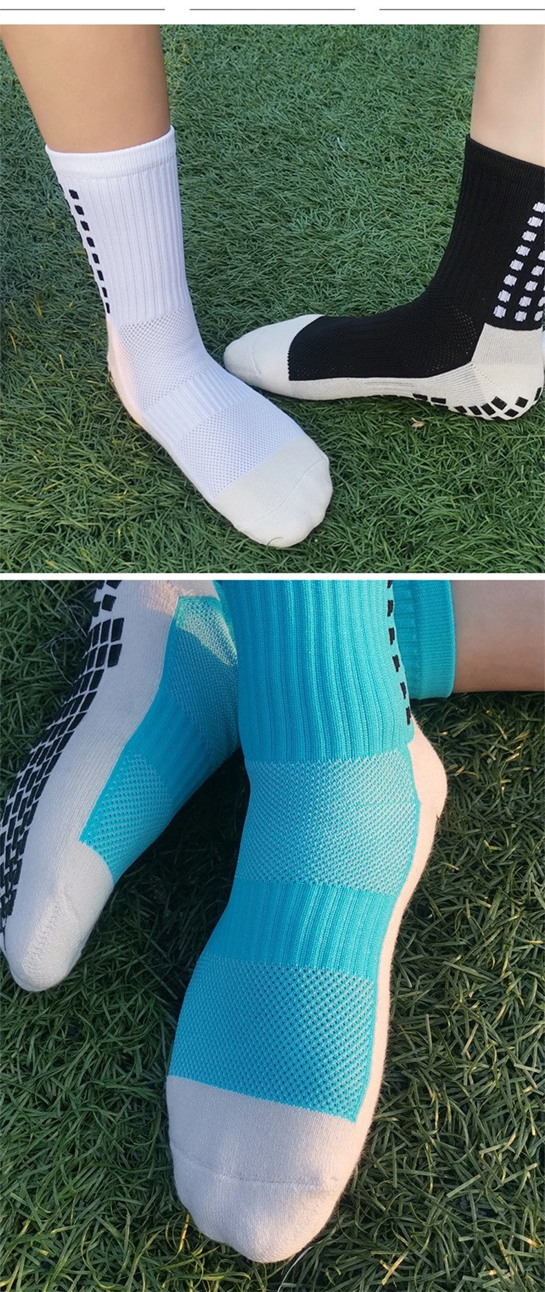 Custom Soccer Football Socks Grip Anti Slip Sport Crew Socks