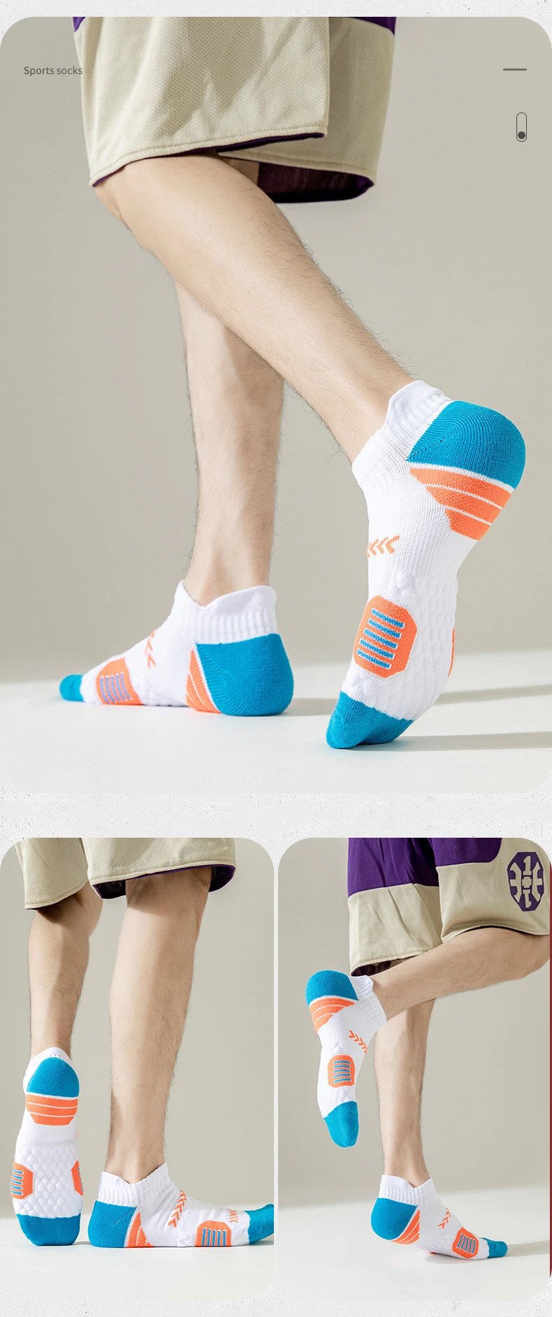 Wholesale Fashion Men Women Sports Cotton Crew Short Yoga Athletic Socks