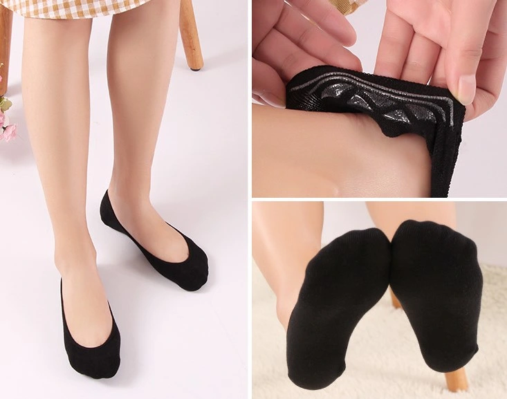 Thin Invisible Socks Women&prime;s Silicone Non-Slip Socks