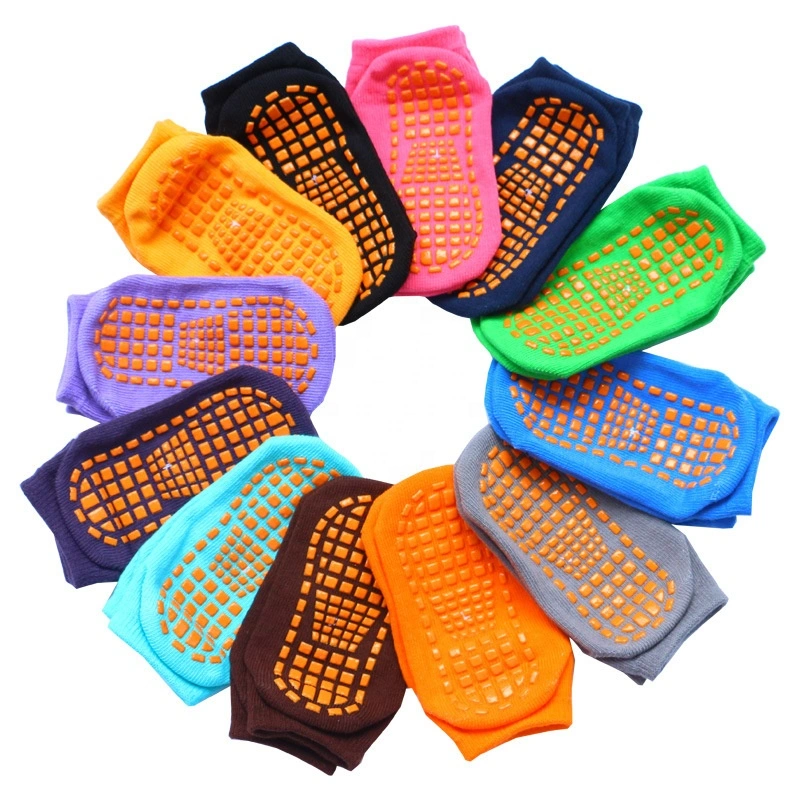 Xianghui Anti Slip Silicon Gel Cotton Kids Grip Trampoline Jump Baby Socks