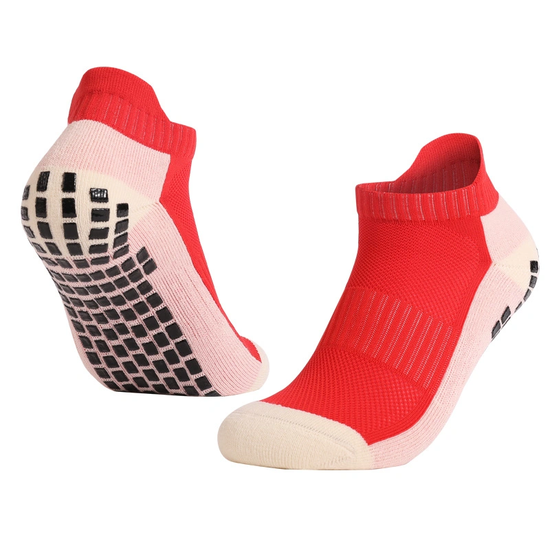 Factory Price Men Women Sports Football Slippers Socks Silicone Non-Slip Grip Soccer Ankle Socks