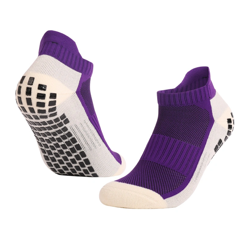 Factory Price Men Women Sports Football Slippers Socks Silicone Non-Slip Grip Soccer Ankle Socks