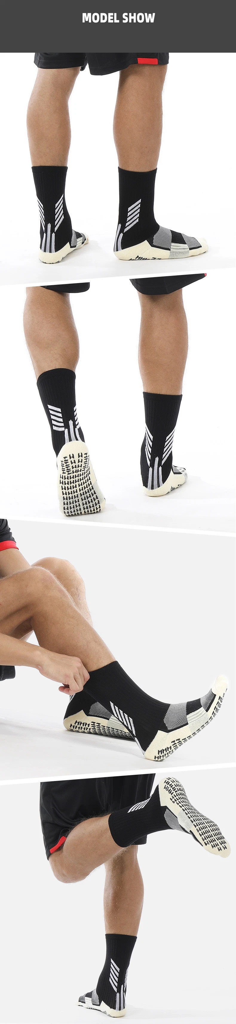 Non-Slip Football or Soccer Socks with Customized Logo