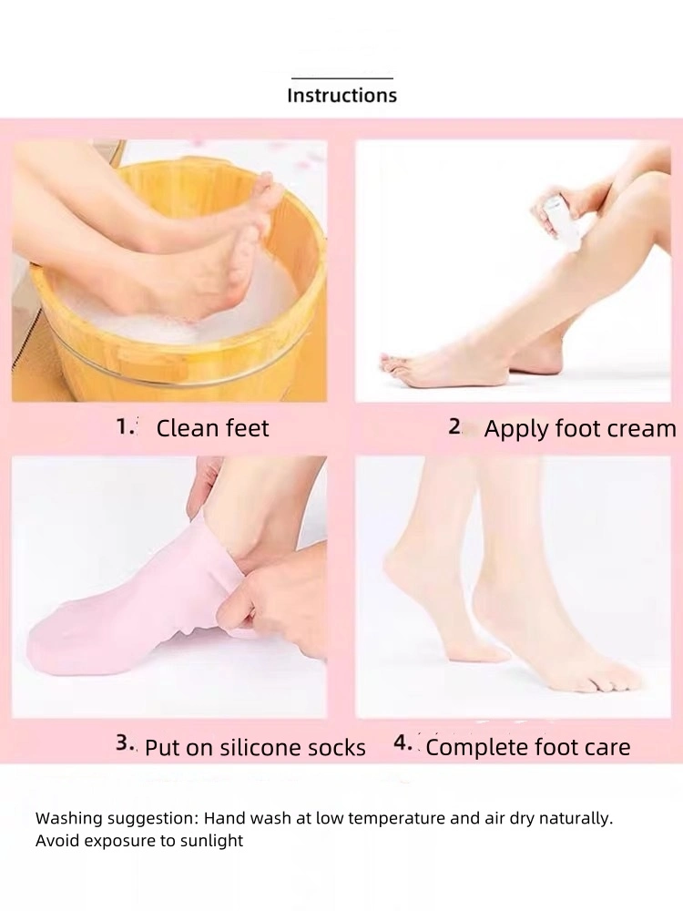 Moisturizing SPA Gloves and Socks Set Silicone Gel SPA Gloves Callus Remover Socks Foot Care Socks