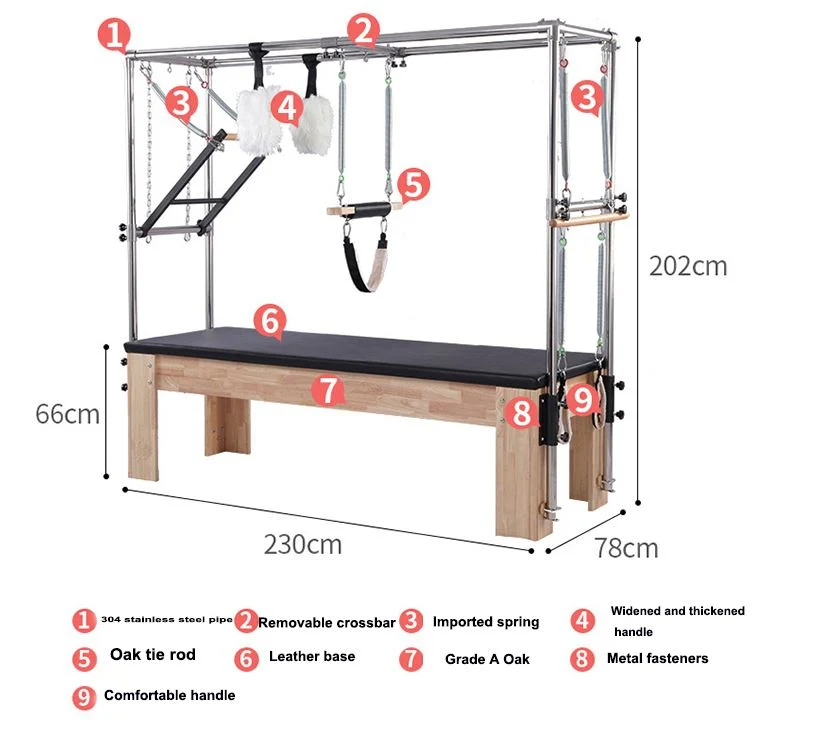 Fold Away Industrial Plegable Pilates Maple Foldable Reformer