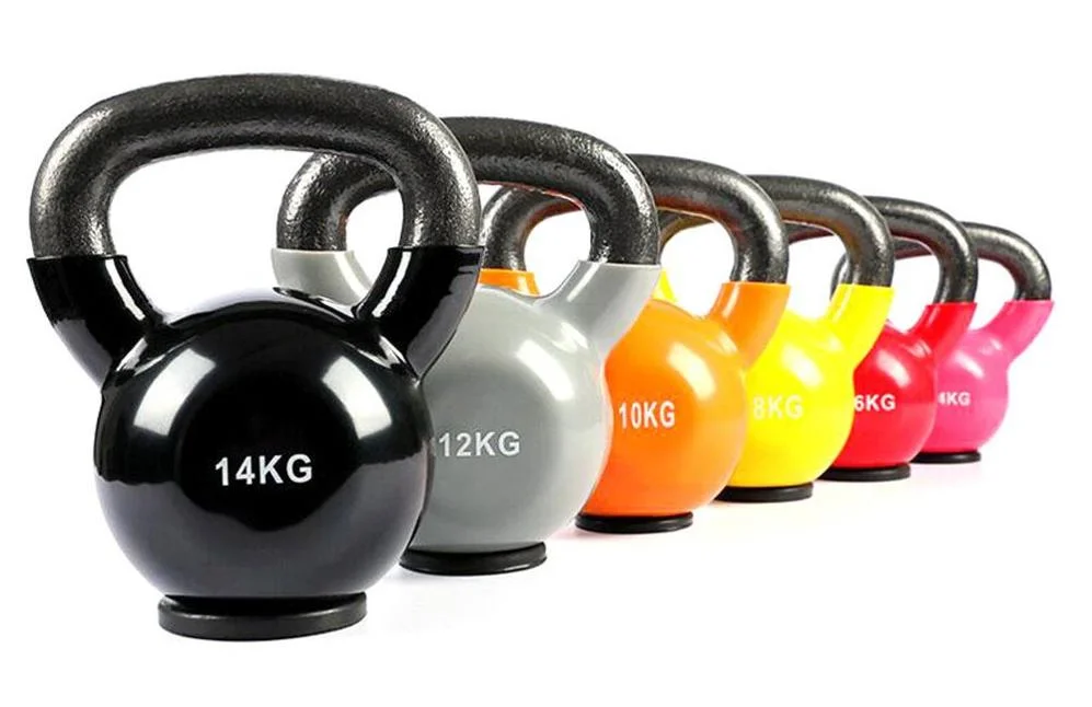 PVC Coated Neoprene Kettlebell with Rubber Base