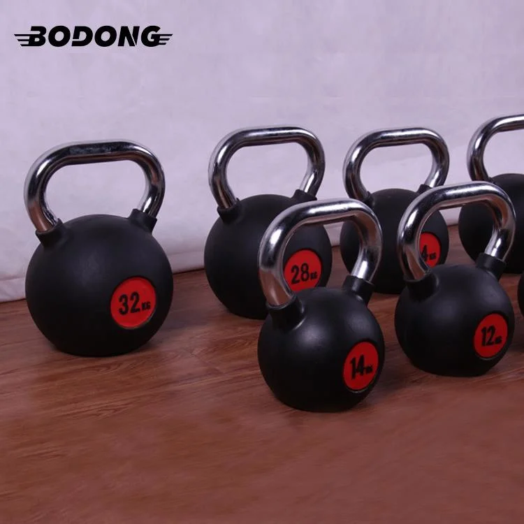 Gym Fitness Equipment Rubber Coated Competition Kettlebell for Body Building Exercise