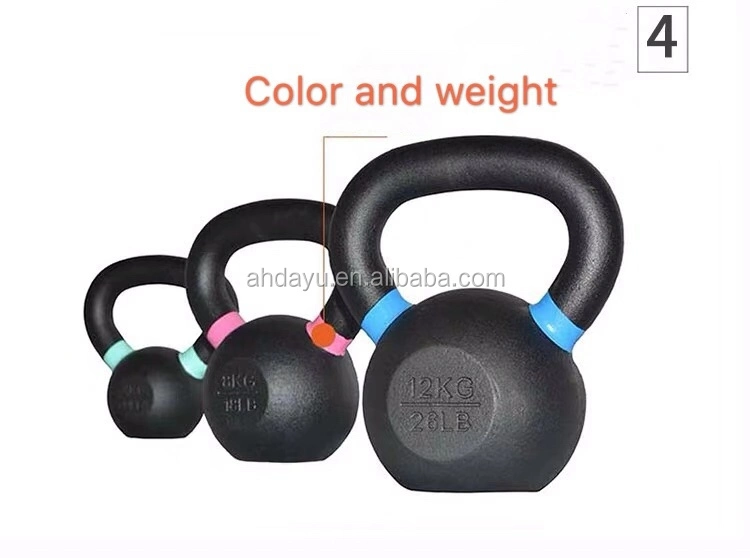 Powder Coated Cast Iron Kettlebell for Weightlifting Gym Equipment