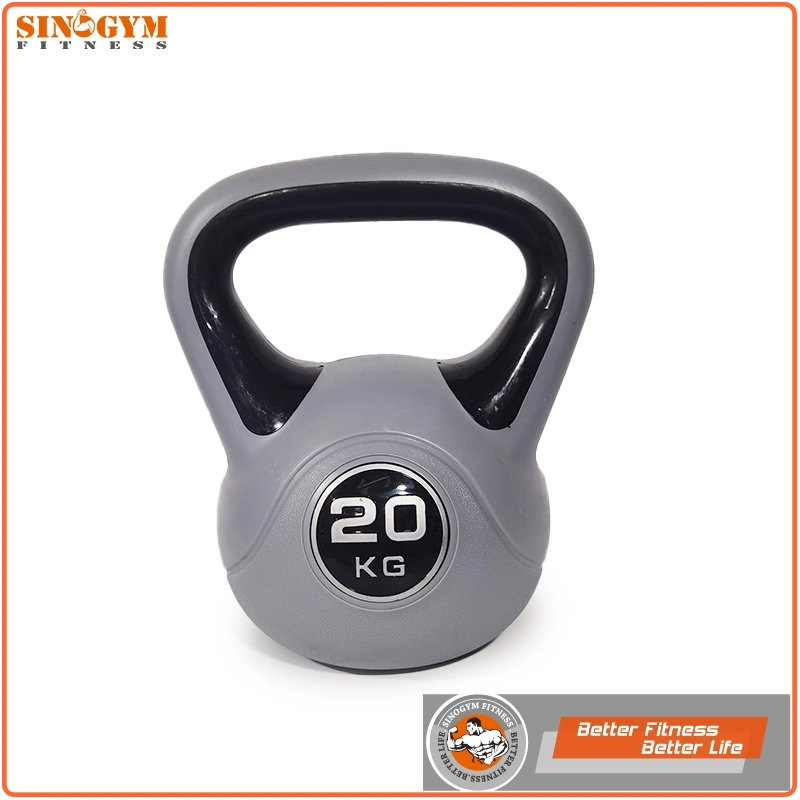 PE Plastic Vinyl Cement Weight Lifting Kettlebell