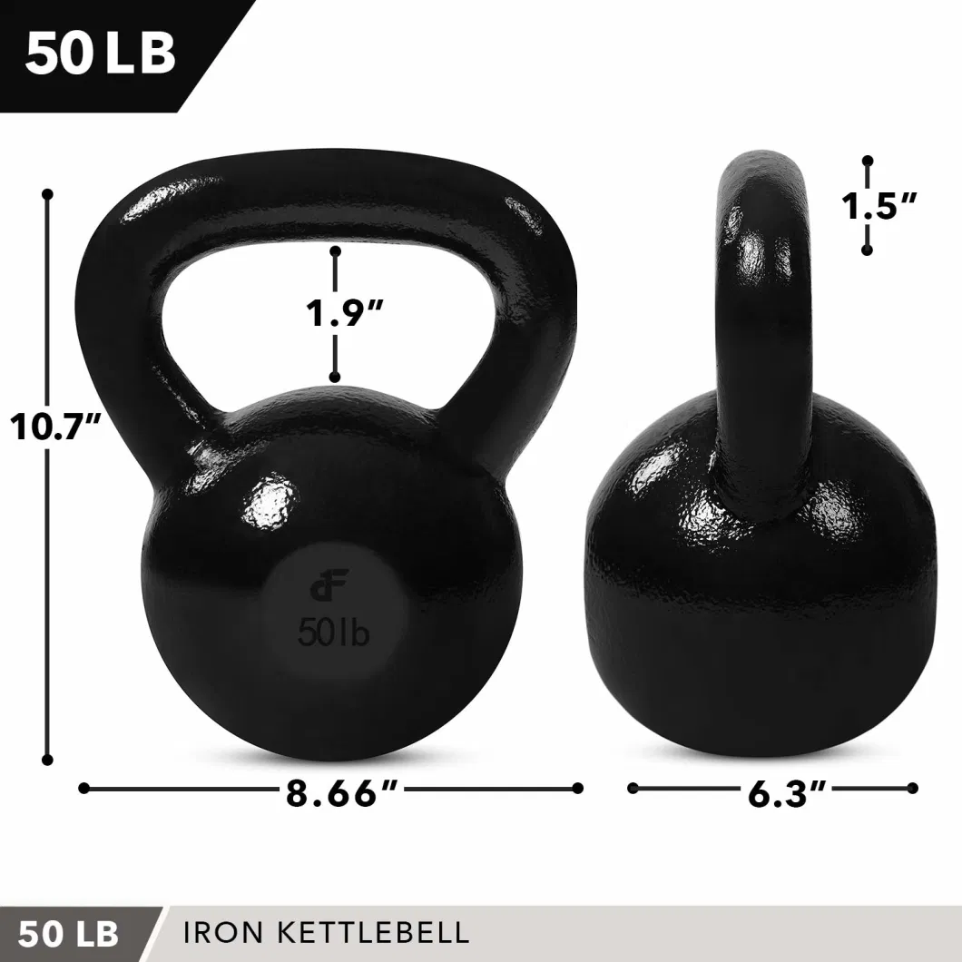 Fitness Kettlebell Weights Cast Iron Exercise Core Strength Functional Fitness