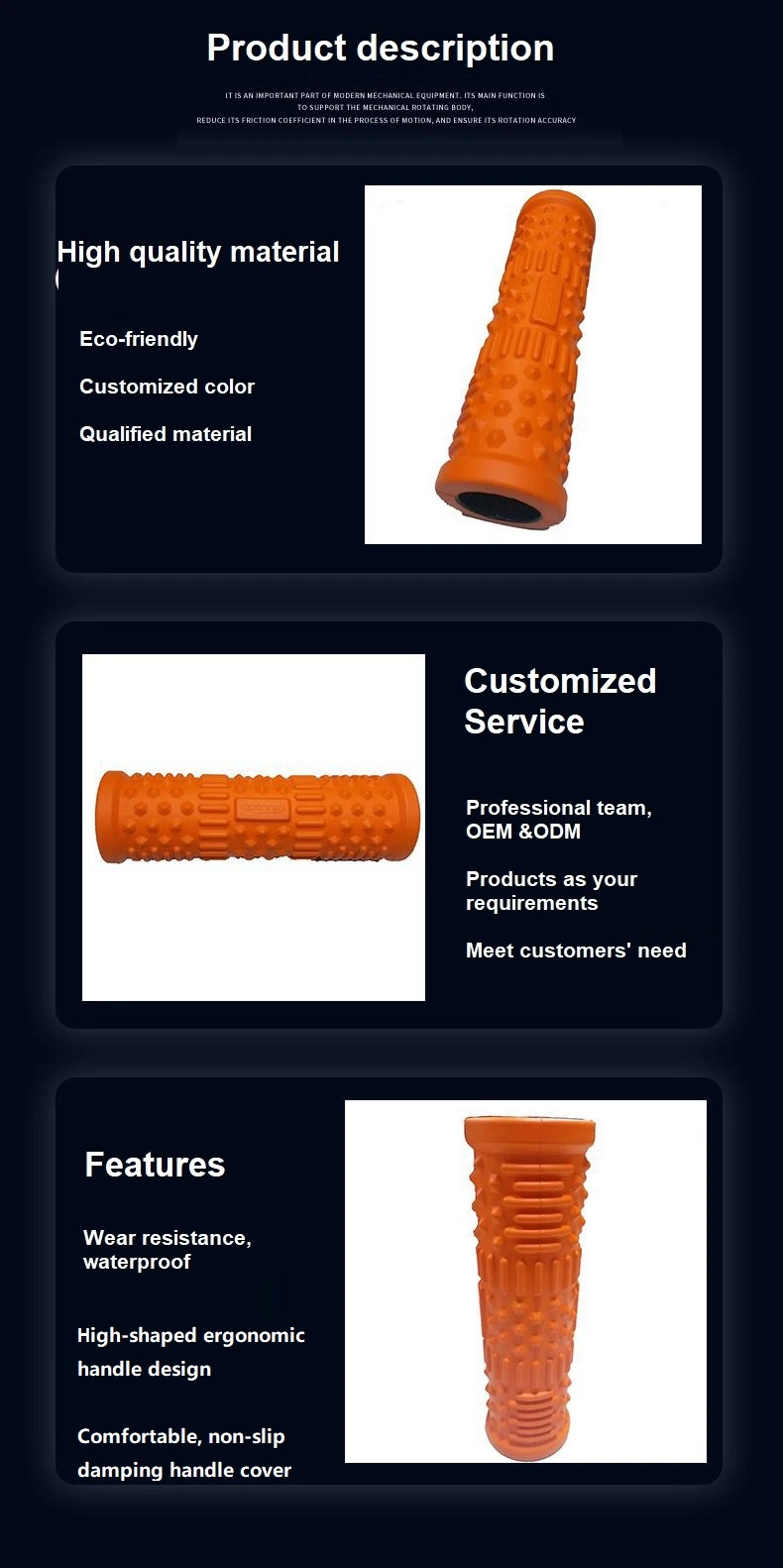 Bicycle Parts PU Rigid Foam Bike Parts Handlebar Grips