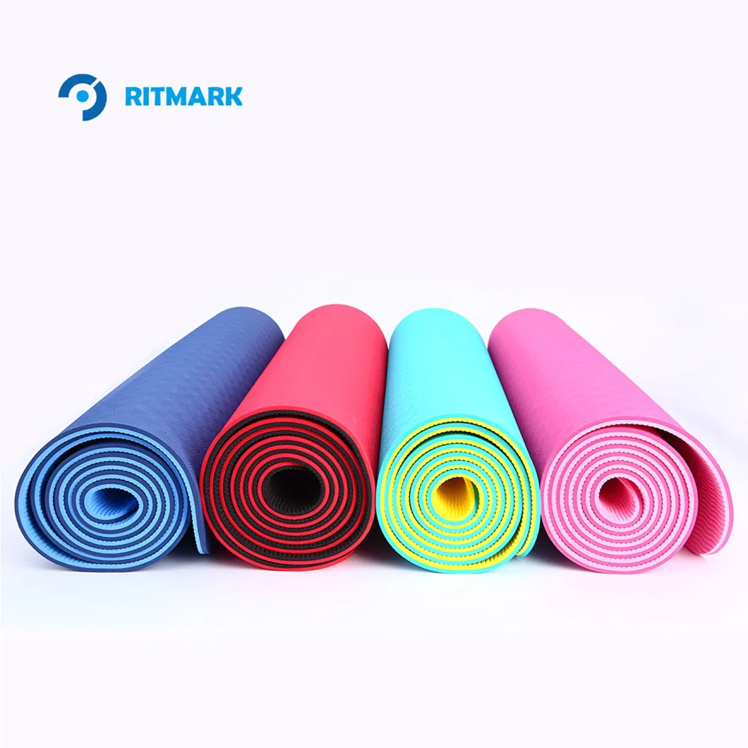 OEM High Elastic Yoga Fitness Mat Eco Friendly Custom Logo Printed PVC Yoga Mat