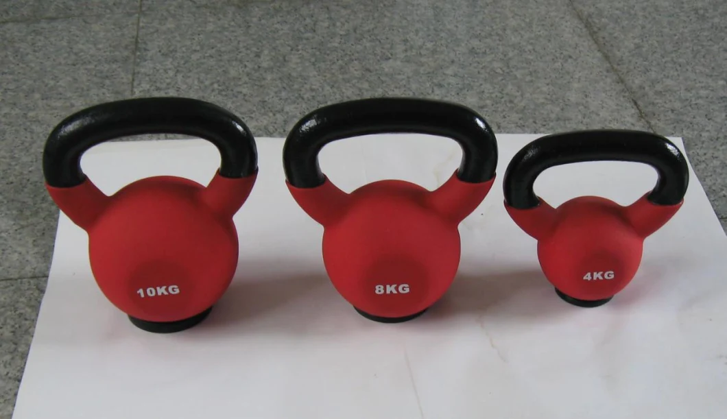 PVC Coated Neoprene Kettlebell with Rubber Base