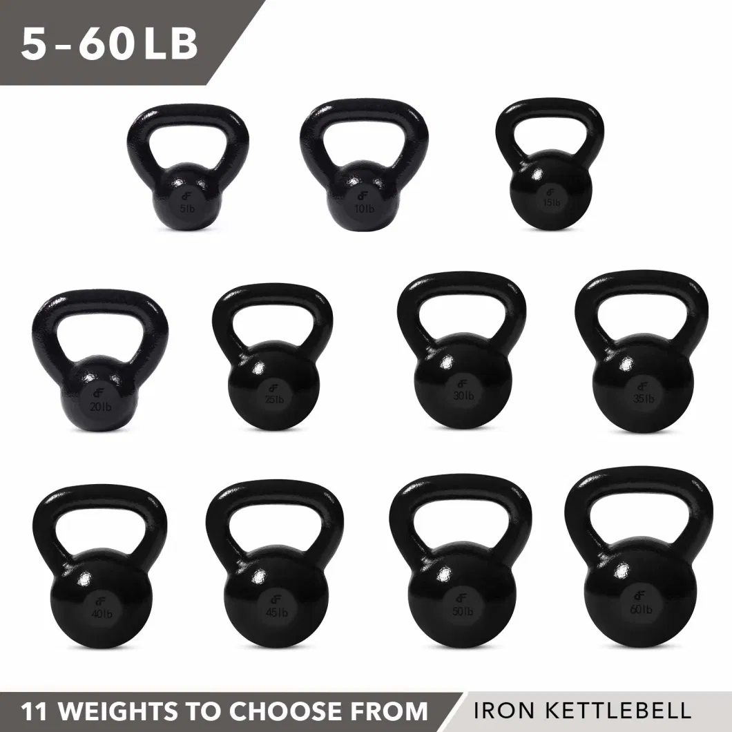 Fitness Kettlebell Weights Cast Iron Exercise Core Strength Functional Fitness