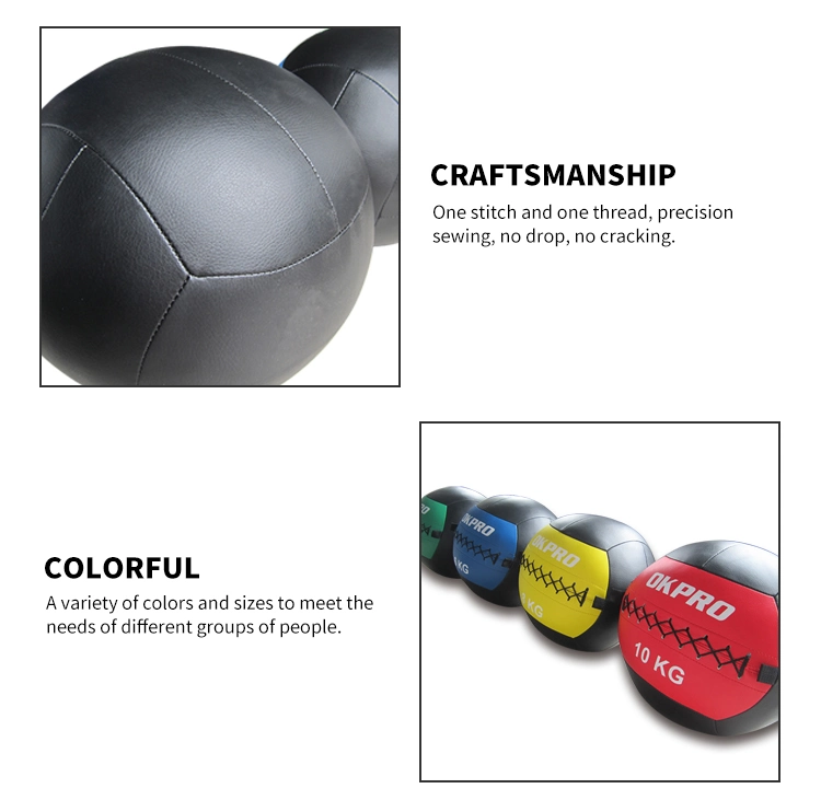 Hot Selling Gym Fitness Durable PU Soft Medicine Ball/ Cross-Training Wall Balls